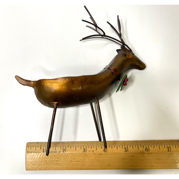 Lot of 3 Copper Reindeer Tea Light Candle Holders – Holiday Home Decor - Picture 8 of 8